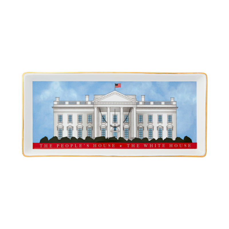 The People's House, White House Red with Gold Tray