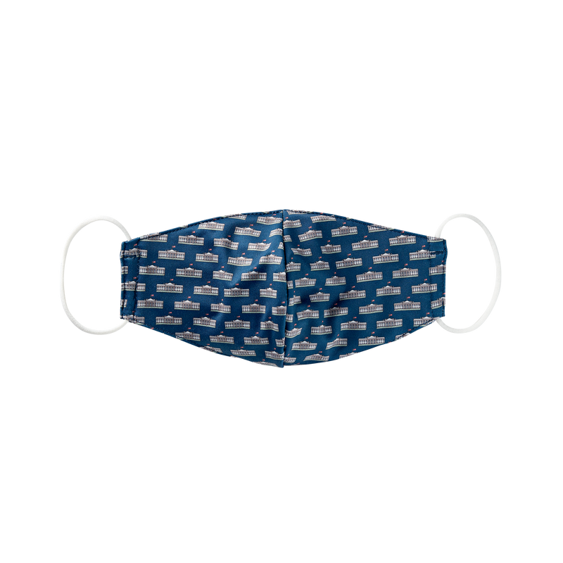 Vineyard Vines Navy White House Mask-Front